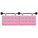 Testata appesa Montaggio a parete Rosa 130 x 55 x 5 cm Tessuto - Foto miniatura 5
