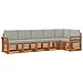 Set divani con cuscino 6 pcs Grigio Naturale e Chiaro - Foto miniatura 1