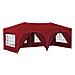 Tenda per feste a pop-up 575 x 288 x 245 cm Borgogna - Foto miniatura 1