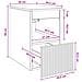 Mobile da Bagno Nero 30 x 44,5 x 50 cm Legno ingegnerizzato - Foto miniatura 8