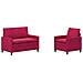Set di divani 2 pcs Rosso Vino Velluto - Foto miniatura 1