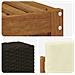 Set divani con cuscino 9 pcs Legno di Acacia Massello - Foto miniatura 5