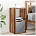 Comodino con cassetto 2 pcs Legno vecchio 35 x 32 x 68,5 cm - Foto miniatura 4