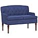 Loveseat con bottoni imbottiti Blu Polizia 111 x 65 x 79 cm - Foto miniatura 1