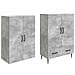 Set di armadi 2 pcs 66 x 34,5 x 95 cm Legno ingegnerizzato - Foto miniatura 3
