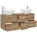 Set di mobili per il bagno 3 pz Rovere Artigianale - Foto miniatura 5