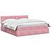 Letto con Contenitore con testiera Rosa 180 x 200 cm Velluto - Foto miniatura 3