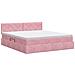 Letto con Contenitore con testiera Rosa 180 x 200 cm Velluto - Foto miniatura 8