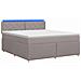 Letto box spring con materasso Tortora 140 x 200 cm Tessuto - Foto miniatura 1