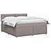 Letto box spring con materasso Tortora 140 x 200 cm Tessuto - Foto miniatura 3