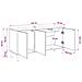 Mobile TV WIJHE 102 x 33 x 50 cm Sonoma Legno ingegnerizzato - Foto miniatura 8