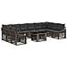 Set Divano da Giardino 11 pz Grigio e Grigio Scuro polyrattan - Foto miniatura 1