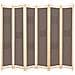 Divisorio A 6 Pannelli Marrone 240x170x4 Cm In Tessuto - Foto miniatura 1
