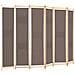Divisorio A 6 Pannelli Marrone 240x170x4 Cm In Tessuto - Foto miniatura 3