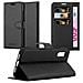 Custodia Compatibile Con Huawei P20 In Nero Carbone - Coperchio Protettiva Con Chiusura Magnetica, Funzione Stand E Tasca Per Le Carte - Foto miniatura 1
