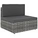 Set Divani Da Giardino 4 Pz In Polyrattan Grigio - Foto miniatura 4