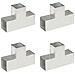 Connettori Pali A Forma Di T 4 Pz In Metallo Zincato 101x101 Mm - Foto miniatura 1