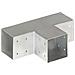 Connettori Pali A Forma Di T 4 Pz In Metallo Zincato 101x101 Mm - Foto miniatura 4