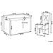 Set Da Pranzo In Legno Bianco / Grigio 4 Posti 120 X 75 Cm Moana - Foto miniatura 2