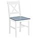 Set Da Pranzo In Legno Bianco / Grigio 4 Posti 120 X 75 Cm Moana - Foto miniatura 6