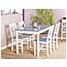Set Da Pranzo In Legno Bianco / Grigio 4 Posti 120 X 75 Cm Moana - Foto miniatura 10