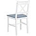 Set Da Pranzo In Legno Bianco / Grigio 4 Posti 120 X 75 Cm Moana - Foto miniatura 8