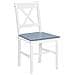 Set Da Pranzo In Legno Bianco / Grigio 4 Posti 120 X 75 Cm Moana - Foto miniatura 13