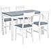 Set Da Pranzo In Legno Bianco / Grigio 4 Posti 120 X 75 Cm Moana - Foto miniatura 1
