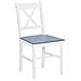 Set Da Pranzo In Legno Bianco / Grigio 4 Posti 120 X 75 Cm Moana - Foto miniatura 5