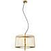 Pendente A Sospensione Moderno Dorato A 3 Luci Con Oro, Paralume Bianco, G9 - Foto miniatura 2