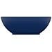 Lavandino Lusso Ovale Blu Scuro Opaco 40x33 cm in Ceramica - Foto miniatura 5