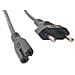 Power Cord Portable Black 2.0m, 2m, Nero - Foto miniatura 1