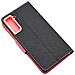 Maxy Custodia Book Orizzontale Silicone Case Per Samsung Galaxy S21 5g G991 Black-pink - Foto miniatura 3