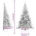 Albero di Natale a Metà con Supporto Argento 240 cm PET - Foto miniatura 7