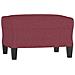 Poggiapiedi Rosso Vino 60x50x41 Cm In Tessuto - Foto miniatura 2