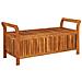 Panca Portaoggetti Giardino Cuscino 126cm Legno Massello Acacia - Foto miniatura 3
