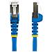 Cavo Ethernet CAT 6a - 10m - Blu - Cavo di rete LAN Low Smoke Zero Halogen (LSZH) - 10GbE 500MHz 100W PoE++ - Filo /Cavo patch schermato S /FTP con spinotto RJ45 antigroviglio e rilievi di trazione - Foto miniatura 2