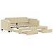 Divano Letto Estraibile Con Cassetti Crema 100x200cm In Tessuto - Foto miniatura 1