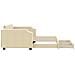 Divano Letto Estraibile Con Cassetti Crema 100x200cm In Tessuto - Foto miniatura 3