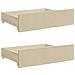 Divano Letto Estraibile Con Cassetti Crema 100x200cm In Tessuto - Foto miniatura 8