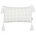 Cuscino Decorativo Douris 30 X 60 Cm Trama Gingham Beige Chiaro - Foto miniatura 5