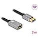 Displayport Verlängerungskabel 8k 60 Hz 2 M Grau Metall Ohne (81080) - Foto miniatura 1