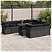 Set Divani Da Giardino 11 Pz Con Cuscini In Polyrattan Nero - Foto miniatura 1