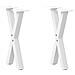 Gambe Tavolino Caffè A X 2 Pz Bianco 28x(42-43) Cm Acciaio - Foto miniatura 1