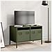 Mobile Tv Verde Oliva 68x39x43,5cm In Acciaio Laminato A Freddo - Foto miniatura 3