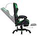Lusso Casadino -  Sedia Da Gaming Con Poggiapiedi Verde E Nera In Similpelle - Foto miniatura 4