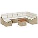 Set Divano Giardino 9 Pezzi con Cuscini Beige Polyrattan - Foto miniatura 1