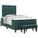 Letto con Box Spring con Materasso e Panca Verde Scuro 120x190 cm Velluto - Foto miniatura 1