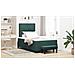 Letto con Box Spring con Materasso e Panca Verde Scuro 120x190 cm Velluto - Foto miniatura 2
