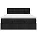 Pouf Letto con Materasso e LED Nero 140x200 cm in Tessuto - Foto miniatura 8